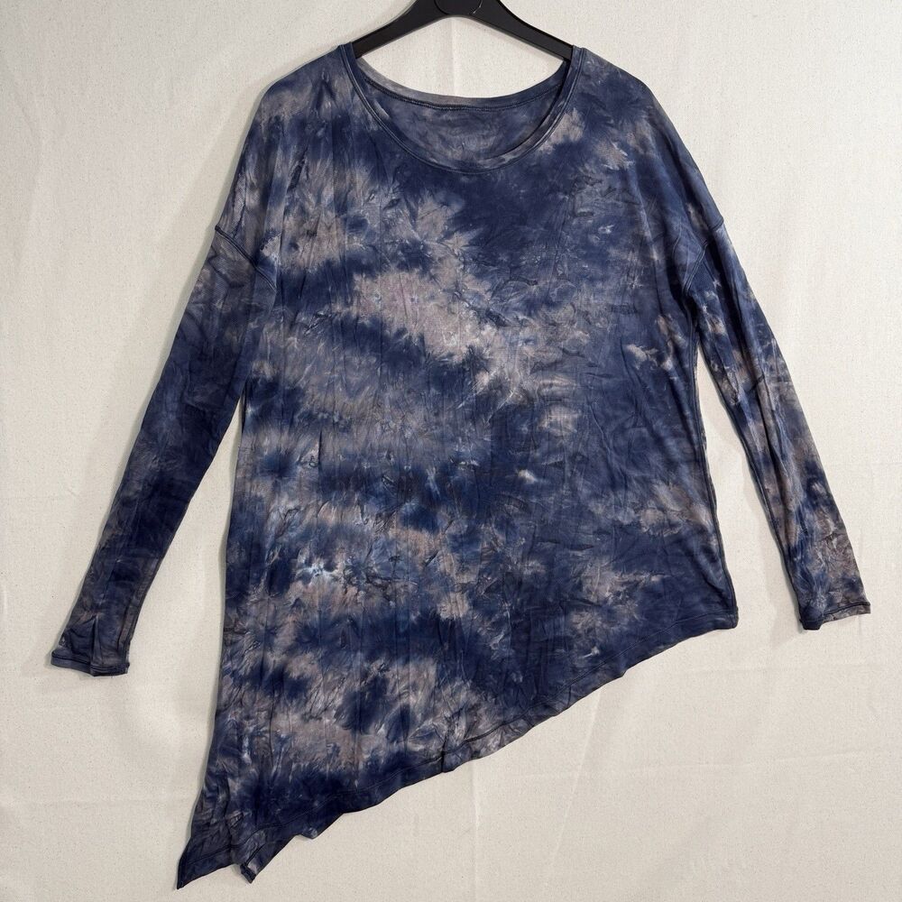 Lululemon Women To The Point Long Sleeve Shirt Top Lunar Rock True Navy Size 10